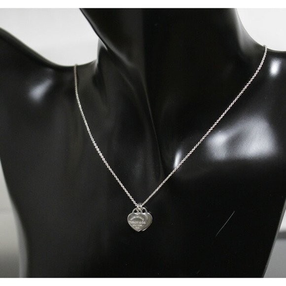 Tiffany Return to Tiffany Double Heart Necklace Silver - Picture 3 of 3